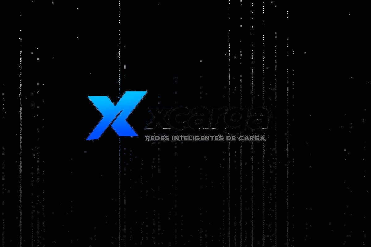 Large blue X symbol on black background with vertical digital code lines and text in cyrillic script